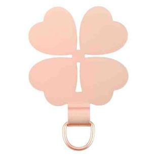 Four-leaf Metal Mobile Phone Lanyard Fixing Gasket(Rose Gold)