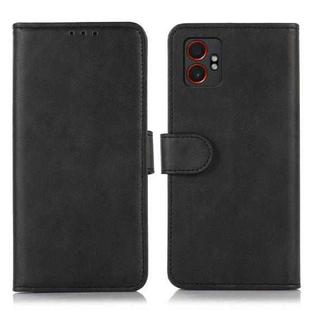 For Samsung Galaxy XCover7 Pro Cow Texture Flip Leather Phone Case(Black)