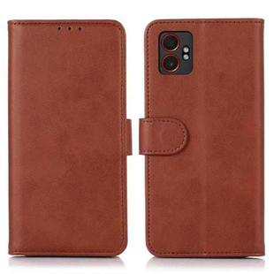 For Samsung Galaxy XCover7 Pro Cow Texture Flip Leather Phone Case(Brown)
