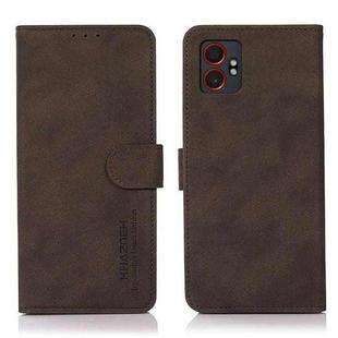 For Samsung Galaxy XCover7 Pro KHAZNEH Matte Texture Leather Phone Case(Brown)