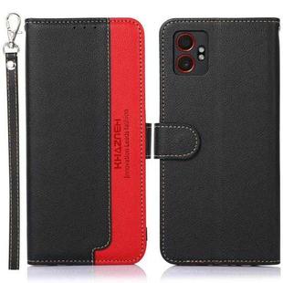 For Samsung Galaxy XCover7 Pro KHAZNEH Litchi Texture Leather RFID Phone Case(Black)