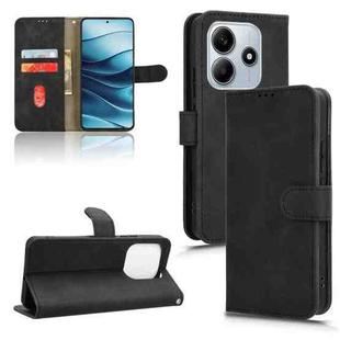For Redmi Note 14 4G 164.84mm EU Version Skin Feel Magnetic Flip Leather Phone Case(Black)