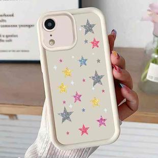 For iPhone XR Diamond Sand TPU Full Coverage Phone Case(JGS20 White)