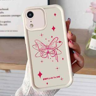 For iPhone XR Diamond Sand TPU Full Coverage Phone Case(JGS21 White)