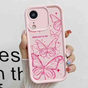 For iPhone XR Diamond Sand TPU Full Coverage Phone Case(JGS22 Pink)