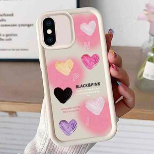 For iPhone XS Max Diamond Sand TPU Full Coverage Phone Case(JGS19 White)