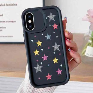 For iPhone XS Max Diamond Sand TPU Full Coverage Phone Case(JGS20 Black)