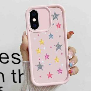 For iPhone XS Max Diamond Sand TPU Full Coverage Phone Case(JGS20 Pink)