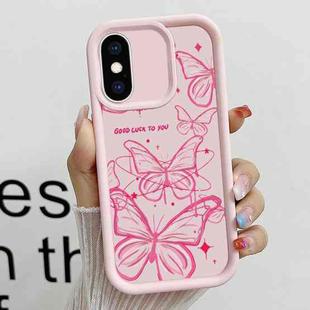 For iPhone XS Max Diamond Sand TPU Full Coverage Phone Case(JGS22 Pink)