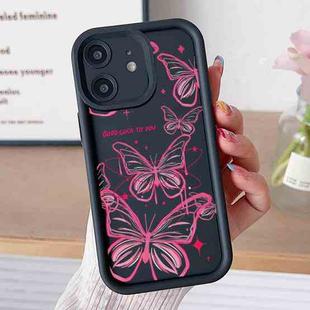 For iPhone 12 Diamond Sand TPU Full Coverage Phone Case(JGS22 Black)