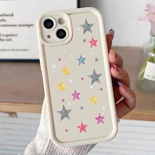 For iPhone 14 Diamond Sand TPU Full Coverage Phone Case(JGS20 White)