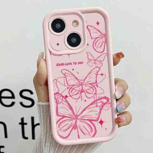 For iPhone 14 Diamond Sand TPU Full Coverage Phone Case(JGS22 Pink)