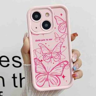 For iPhone 14 Plus Diamond Sand TPU Full Coverage Phone Case(JGS22 Pink)