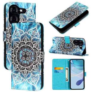 For Tecno Pova 5 4G Colored Drawing Pattern Plain Weave Leather Phone Case(Undersea Mandala)
