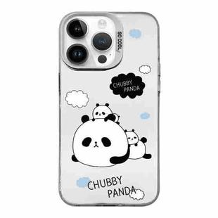 For iPhone 15 Pro Max Cartoon Panda TPU Hybrid PC Phone Case(Sleep Panda)