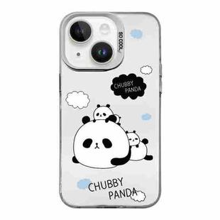 For iPhone 15 Cartoon Panda TPU Hybrid PC Phone Case(Sleep Panda)