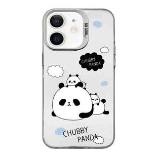 For iPhone 12 Cartoon Panda TPU Hybrid PC Phone Case(Sleep Panda)