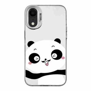 For iPhone XR Cartoon Panda TPU Hybrid PC Phone Case(Wink Panda)