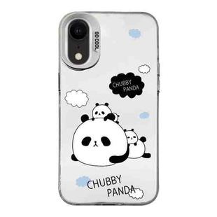 For iPhone XR Cartoon Panda TPU Hybrid PC Phone Case(Sleep Panda)