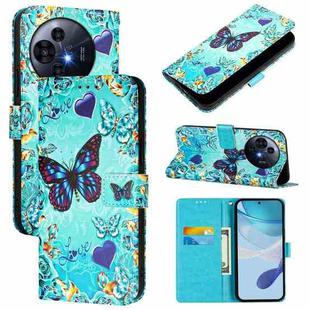 For TCL 50 Pro NxtPaper Colored Drawing Pattern Plain Weave Leather Phone Case(Love Butterfly)