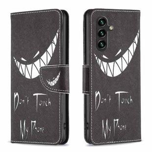 For Samsung Galaxy A56 5G Colored Drawing Pattern Leather Phone Case(Smirk)