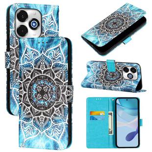 For UMIDIGI G100x 5G / 4G Colored Drawing Pattern Plain Weave Leather Phone Case(Undersea Mandala)