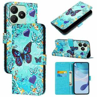 For Wiko T20   Colored Drawing Pattern Plain Weave Leather Phone Case(Love Butterfly)