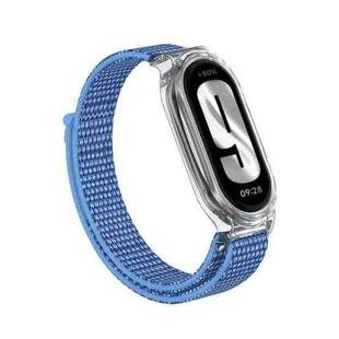 For Xiaomi Smart Band 8 / 9 PC Case + Loop Nylon Hook and Loop Fastener Watch Band(Cape Blue)