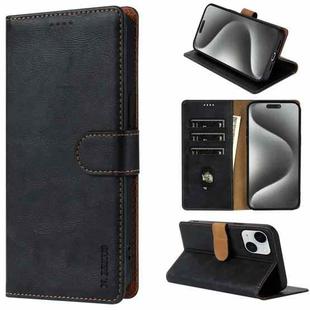 For iPhone 14 Plus N.BEKUS CSJ-P1 Solid Color Leather Phone Case(Black)