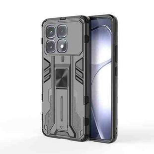 For Redmi K70 Ultra 5G Global Supersonic PC + TPU Holder Phone Case(Black)