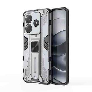 For Redmi Note 14 5G Supersonic PC + TPU Holder Phone Case(Grey)