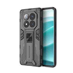 For Redmi Note 14 Pro 5G Supersonic PC + TPU Holder Phone Case(Black)