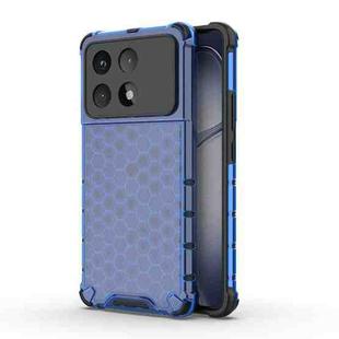 For Redmi K70 Ultra 5G Global Honeycomb Shockproof Phone Case(Blue)