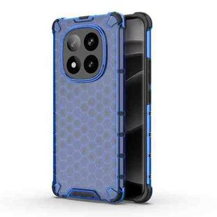 For Redmi Note 14 Pro+ 5G Honeycomb Shockproof Phone Case(Blue)