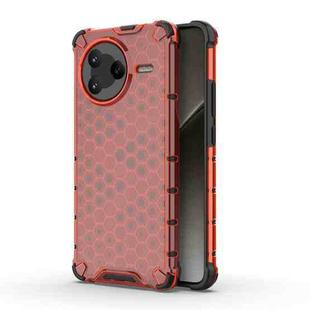 For Redmi K80 Honeycomb Shockproof Phone Case(Red)