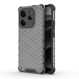 For Redmi Note 14 4G 163.25mm Honeycomb Shockproof Phone Case(Black)