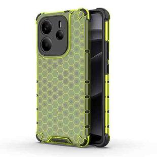 For Redmi Note 14 4G 163.25mm Honeycomb Shockproof Phone Case(Green)