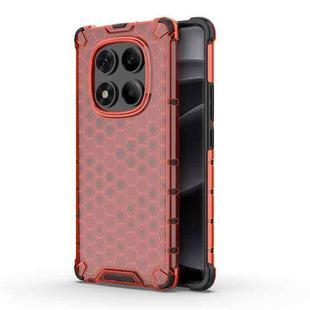 For Redmi Note 14 Pro 4G Honeycomb Shockproof Phone Case(Red)