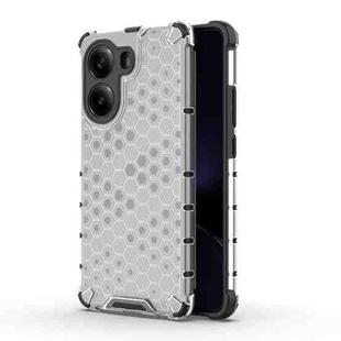 For Redmi Turbo 4 5G Honeycomb Shockproof Phone Case(White)