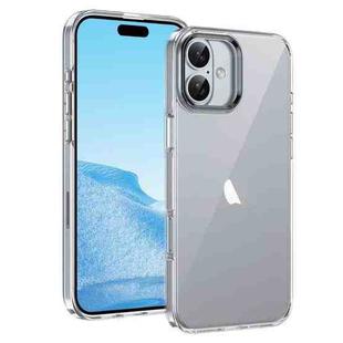 For iPhone 16 Ice Feel HD Transparent PC Full Coverage Phone Case(Black)