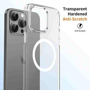 For iPhone 14 Pro Max Ice Feel HD Transparent MagSafe PC Full Coverage Phone Case(White)