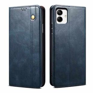 For Samsung Galaxy A06 5G Oil Wax Crazy Horse Texture Leather Phone Case(Blue)