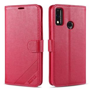 For Huawei Honor 9X Lite AZNS Sheepskin Texture Horizontal Flip Leather Case with Holder & Card Slots & Wallet(Red)