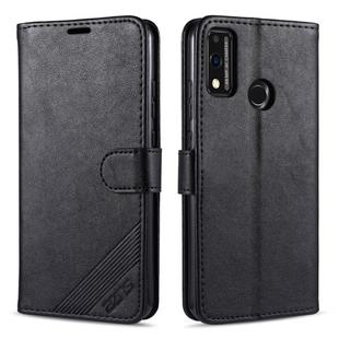 For Huawei Honor 9X Lite AZNS Sheepskin Texture Horizontal Flip Leather Case with Holder & Card Slots & Wallet(Black)