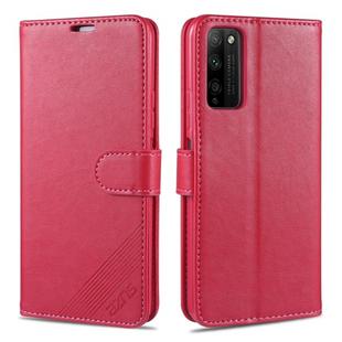For Huawei Honor 30 Youth AZNS Sheepskin Texture Horizontal Flip Leather Case with Holder & Card Slots & Wallet(Red)