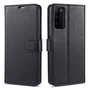 For Huawei Honor 30 Youth AZNS Sheepskin Texture Horizontal Flip Leather Case with Holder & Card Slots & Wallet(Black)