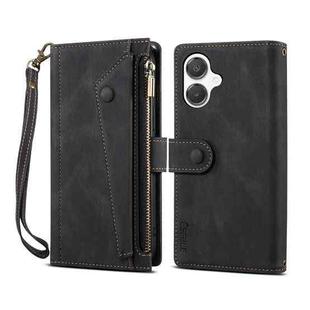 For Samsung Galaxy A06 5G ESEBLE Retro Frosted RFID Flip Leather Phone Case(Black)