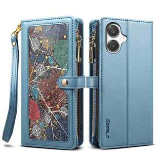 For Samsung Galaxy A06 5G ESEBLE Star Series Lanyard Zipper Wallet RFID Leather Case(Blue)