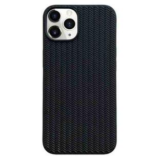 For iPhone 11 Pro Weave Texture TPU Phone Case(Black)