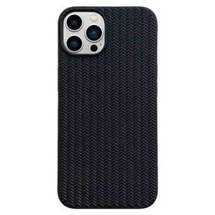 For iPhone 14 Pro Max Weave Texture TPU Phone Case(Black)